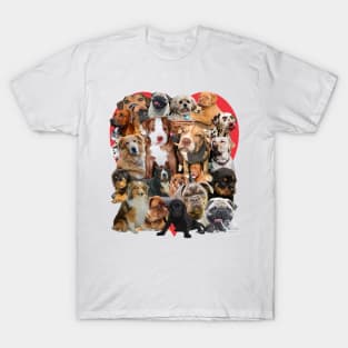 Dog Lover Collage 90's Style Cute Puppy Dog Gift Ideas T-Shirt